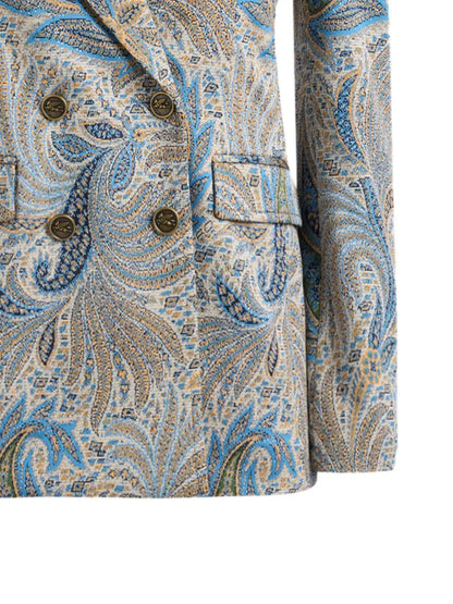 Paisley-Jacquard Blazer