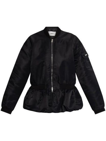 Gathered-Hem Bomber Jacket