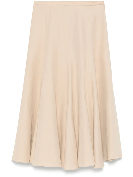 Twill Midi Skirt