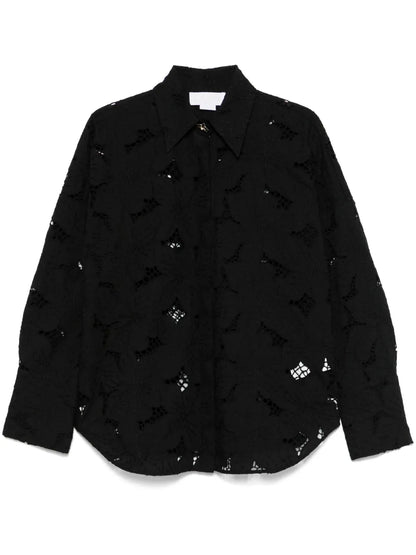 Floral-Embroidered Shirt