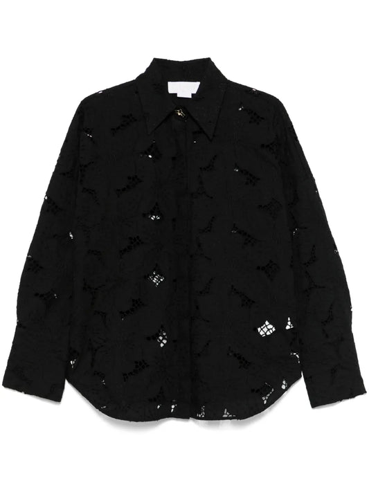 Floral-Embroidered Shirt