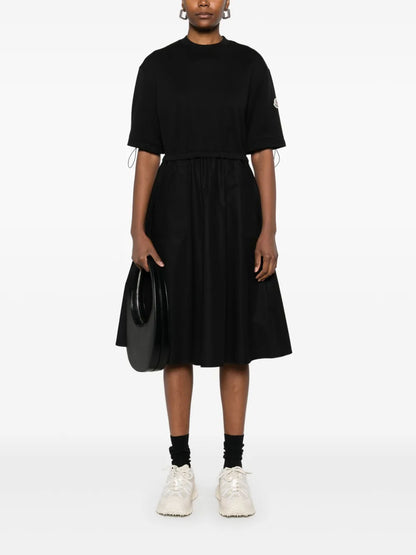 Contras-Panel Midi Dress