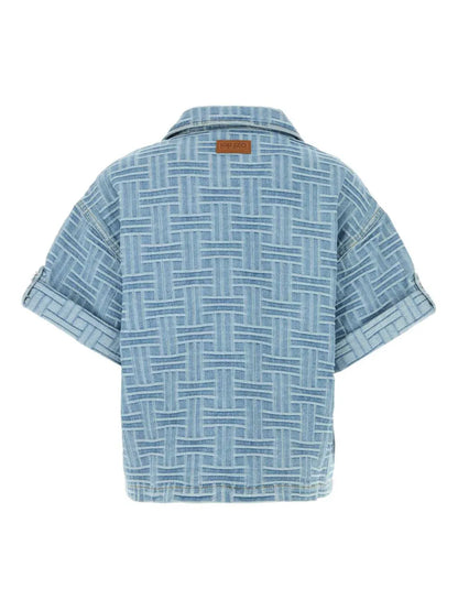 Embroidered Denim Shirt