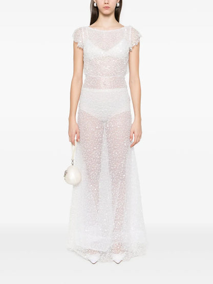 Sequin-Embellished Maxi Dress