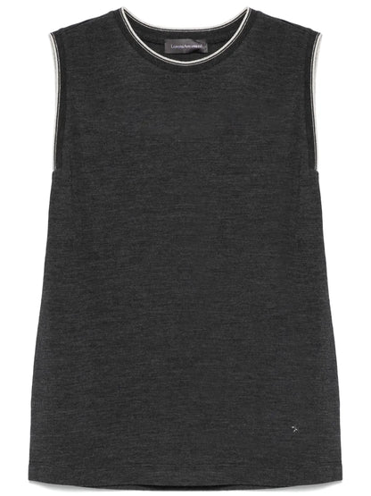 Contrast-Trim Tank Top