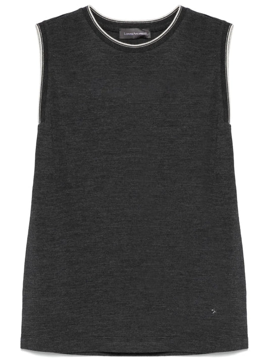 Contrast-Trim Tank Top