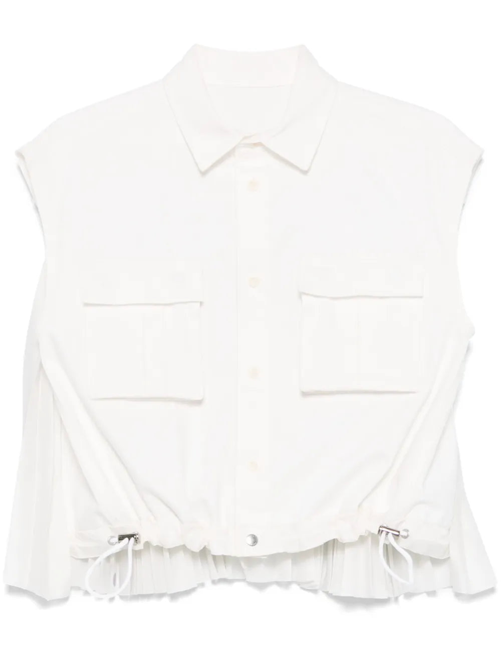 Pleat-Detailing Vest