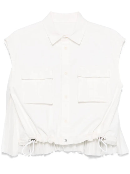 Pleat-Detailing Vest