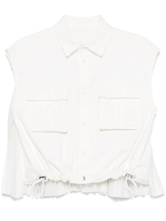 Pleat-Detailing Vest