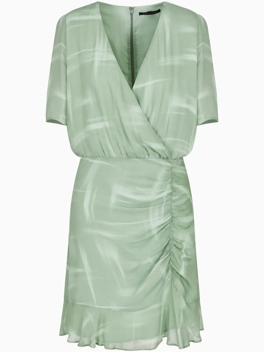 Ruched V-Neck Dress