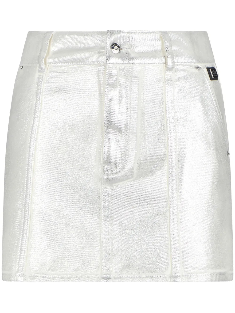 Metallic-Finish Mini Skirt