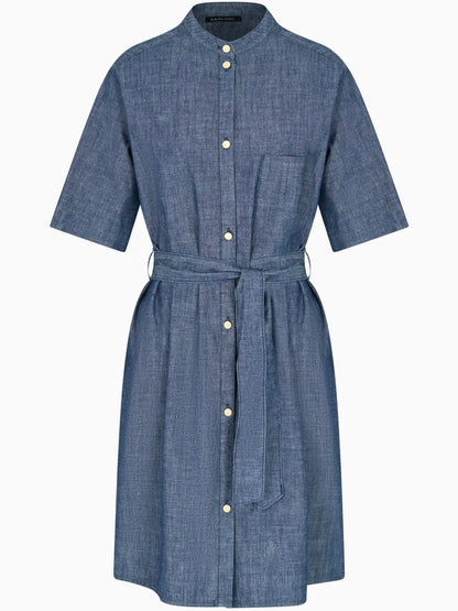 Tied-Waist Cotton Dress