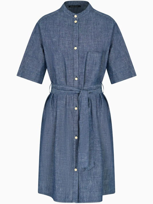 Tied-Waist Cotton Dress