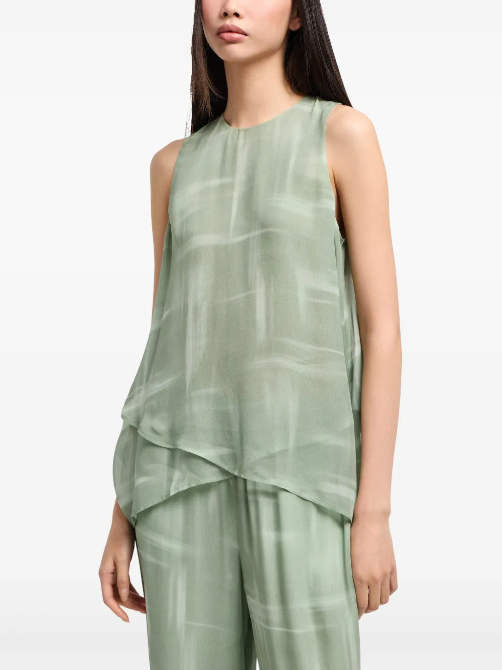 Abstract-Print Blouse