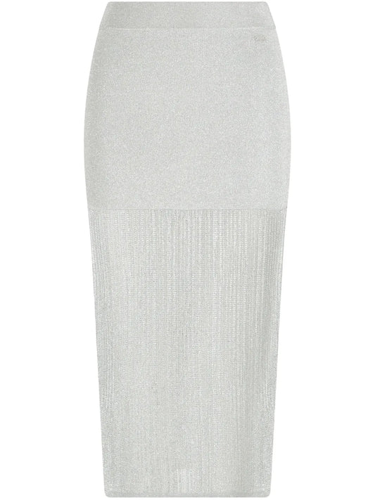 Lurex Midi Pencil Skirt