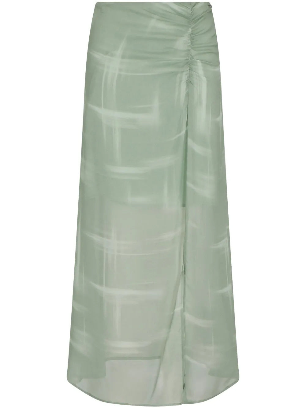 Graphic-Print Midi Skirt