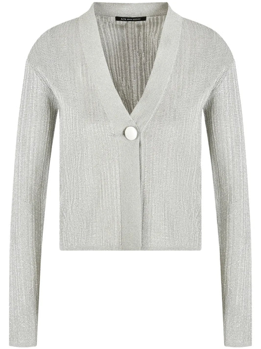 Cropped V-Neck Cardigan