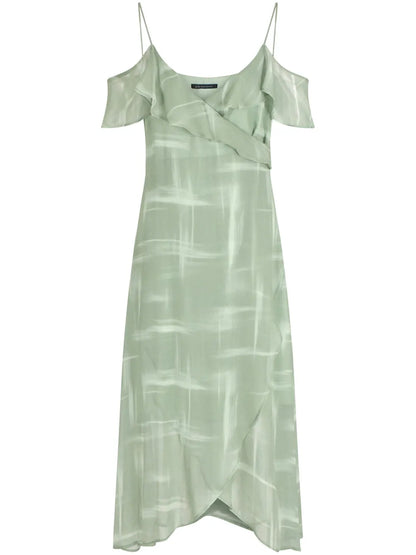 Ruffled Off-Shoulder Dress