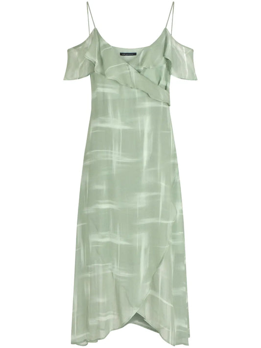 Ruffled Off-Shoulder Dress