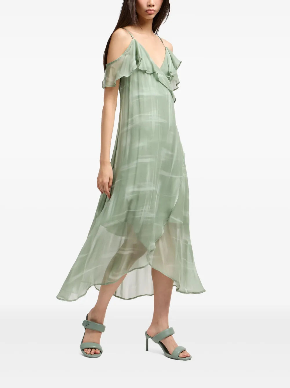 Ruffled Off-Shoulder Dress
