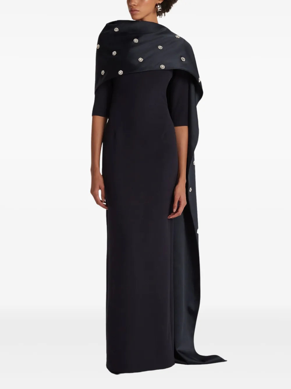 Cape-Attached Dress