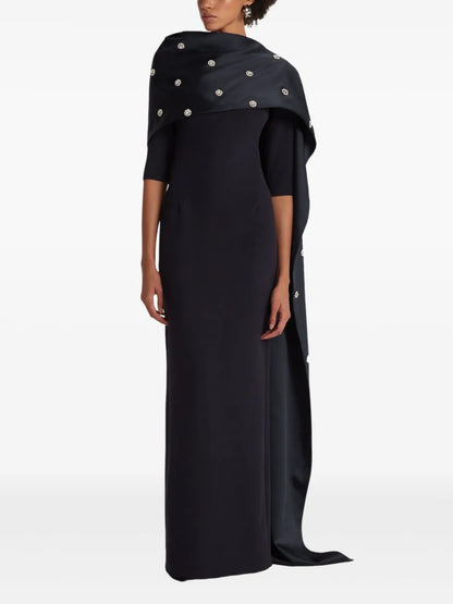 Cape-Attached Dress
