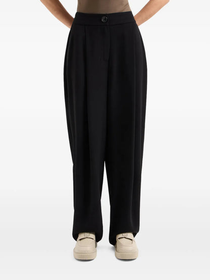 Creased Straight-Leg Trousers