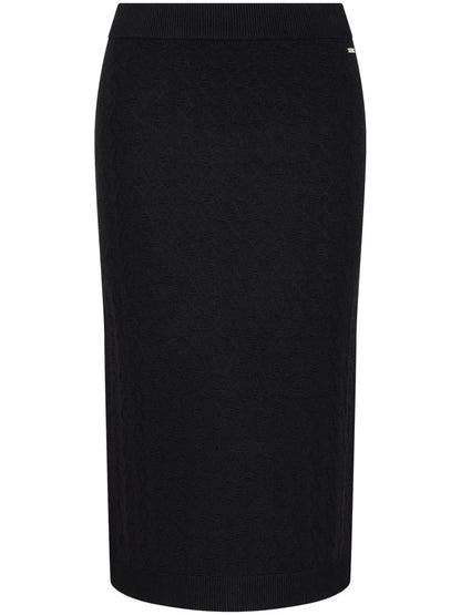 Logo-Jacquard Midi Skirt