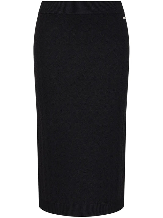 Logo-Jacquard Midi Skirt