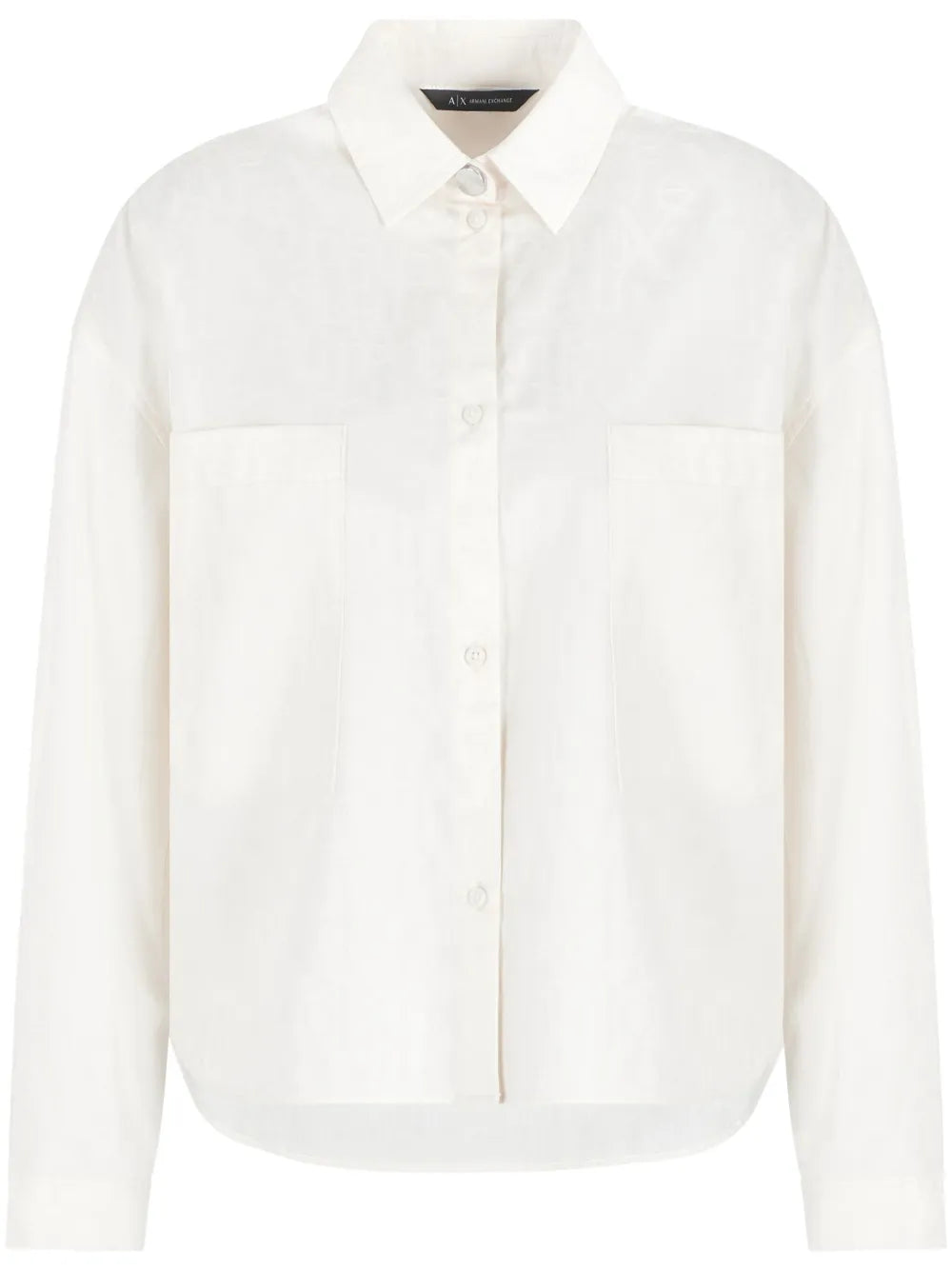 Logo-Jacquard Cropped Shirt