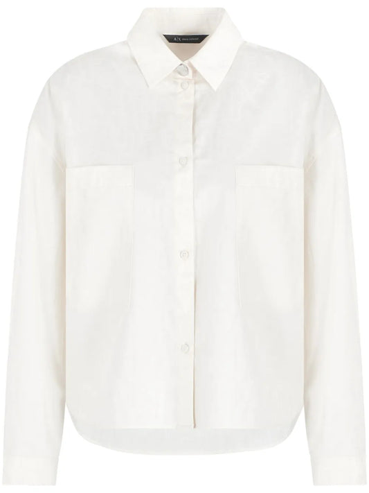 Logo-Jacquard Cropped Shirt
