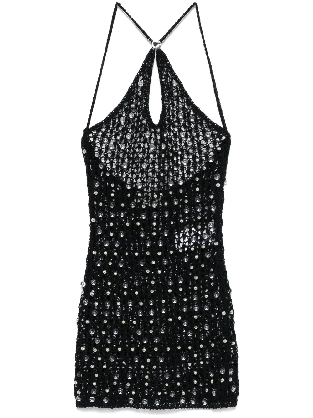 Beaded Knitted Mini Dress