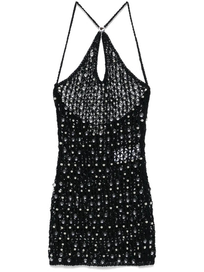 Beaded Knitted Mini Dress