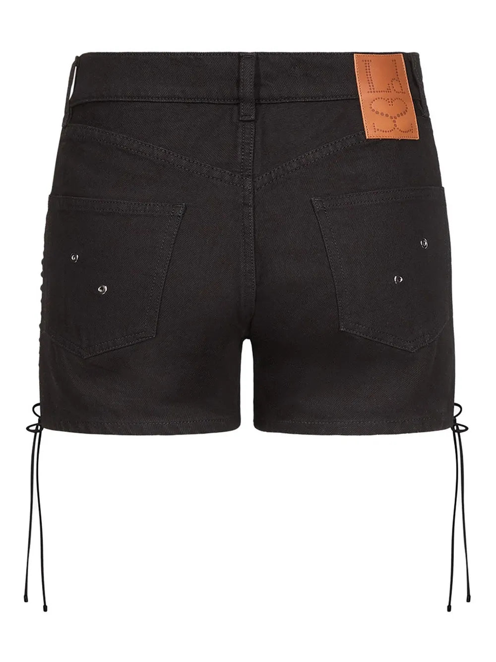 Lace-Up Denim Shorts