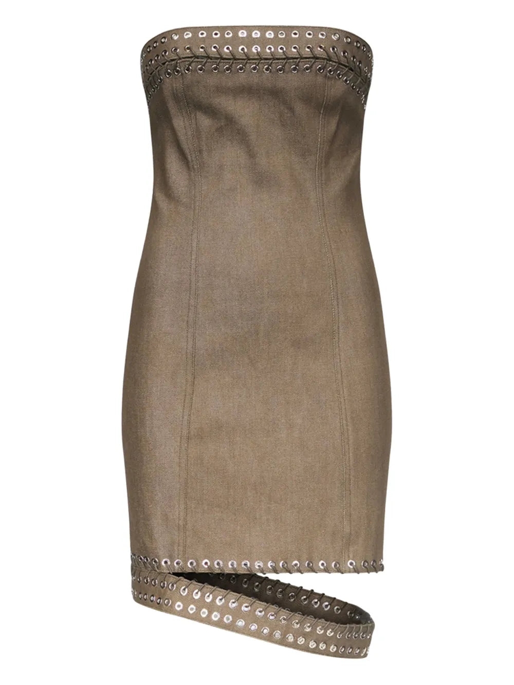 Eyelet-Detailing Mini Dress