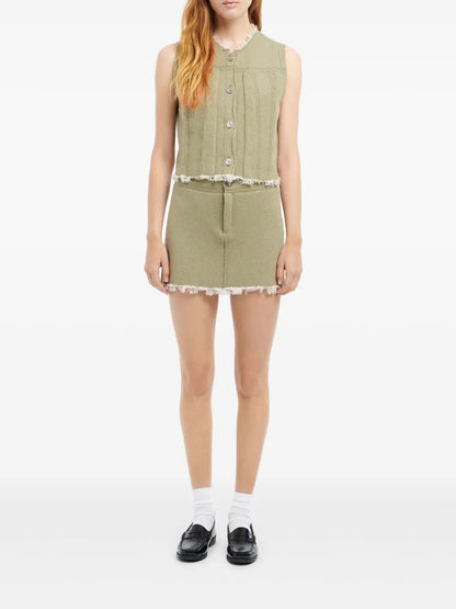 Frayed-Edge Vest