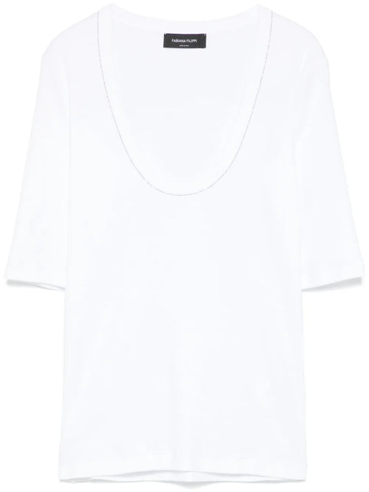 Beaded Trim-Detail Top