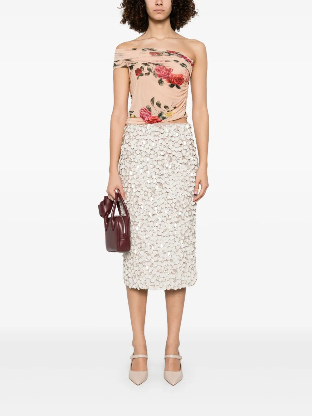 Sequinned Midi Skirt