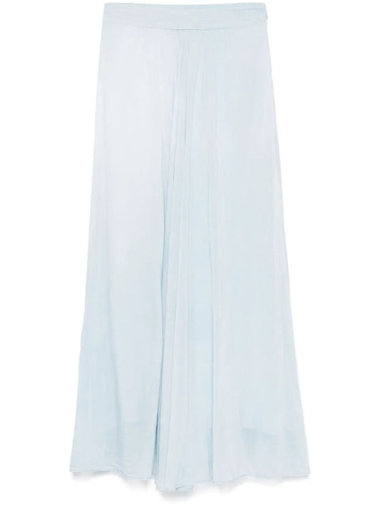 Ruched-Detail Midi Skirt