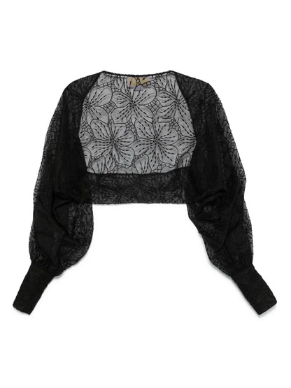 Floral-Embroidery Jacket