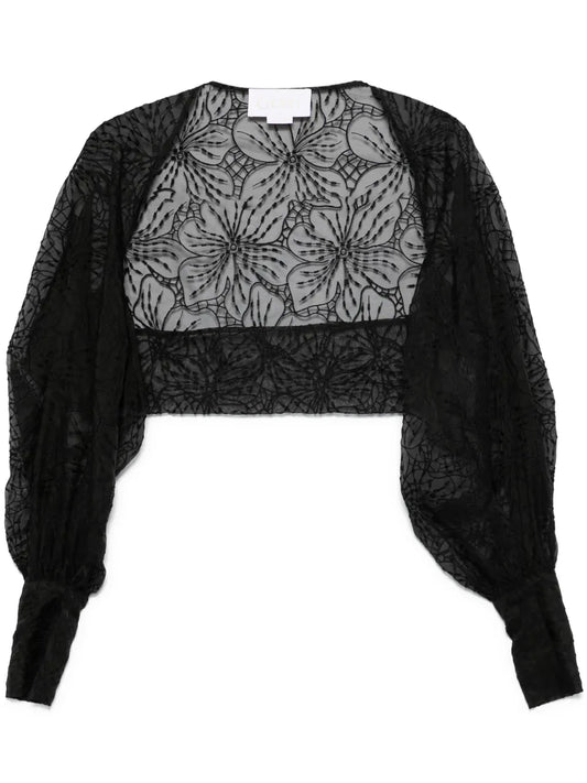 Floral-Embroidery Jacket