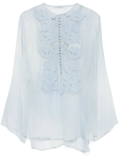 Floral-Appliqué Tunic