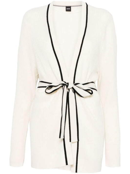 Stripe-Detail Cardigan