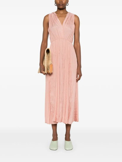 Pleated Midi Dress