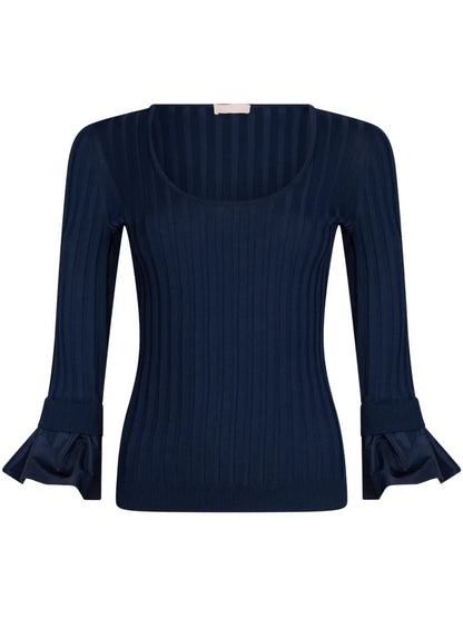 Flounce-Sleeved Jumper