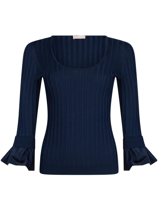 Flounce-Sleeved Jumper