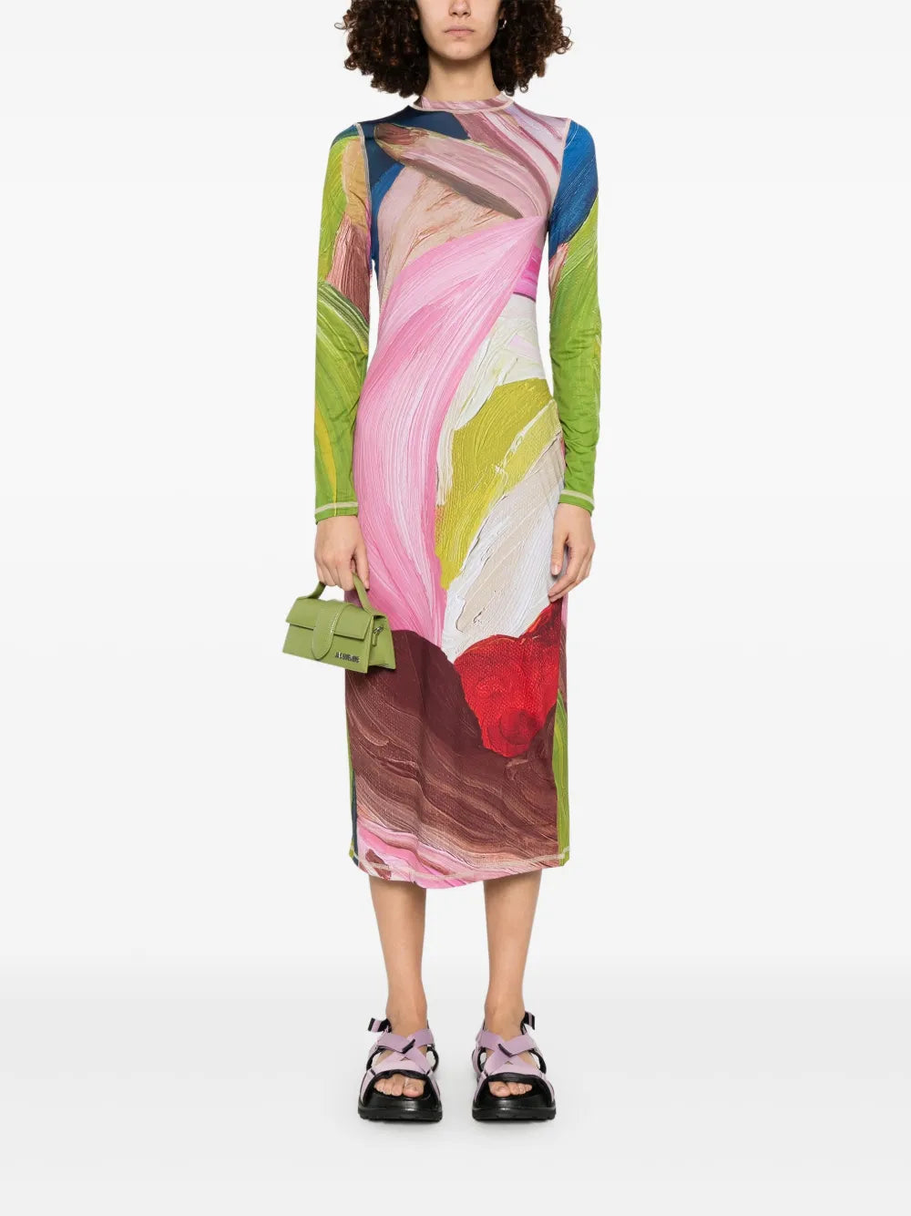 Long-Sleeve Midi Dress