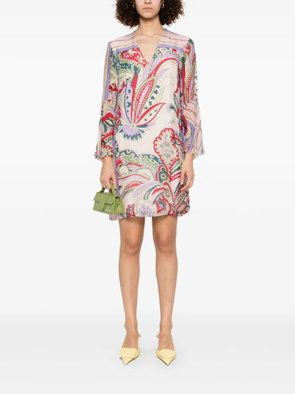 Floral-Print Mini Dress