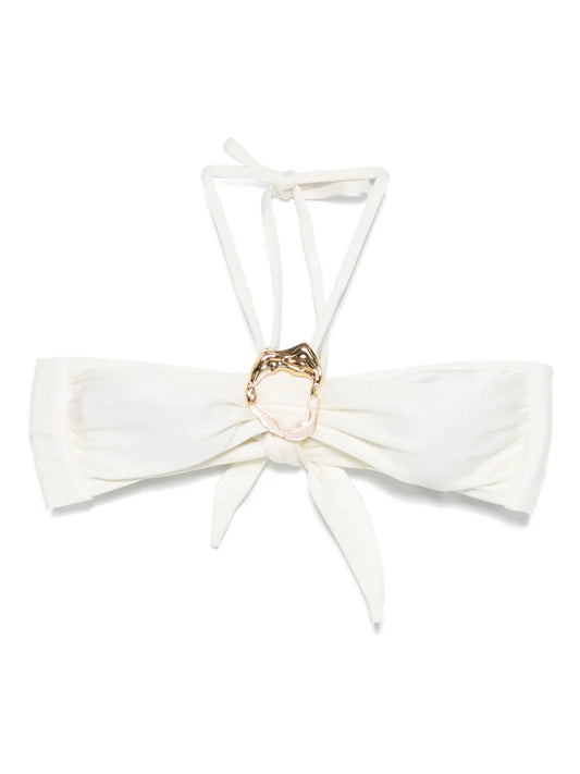Metallic-Stone Jersey Bikini Top