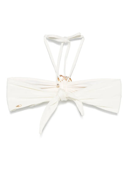 Metallic-Stone Jersey Bikini Top